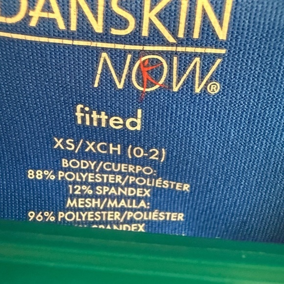 Blue Long Sleeve Danskin Fitted Athletic Top - Picture 4 of 8